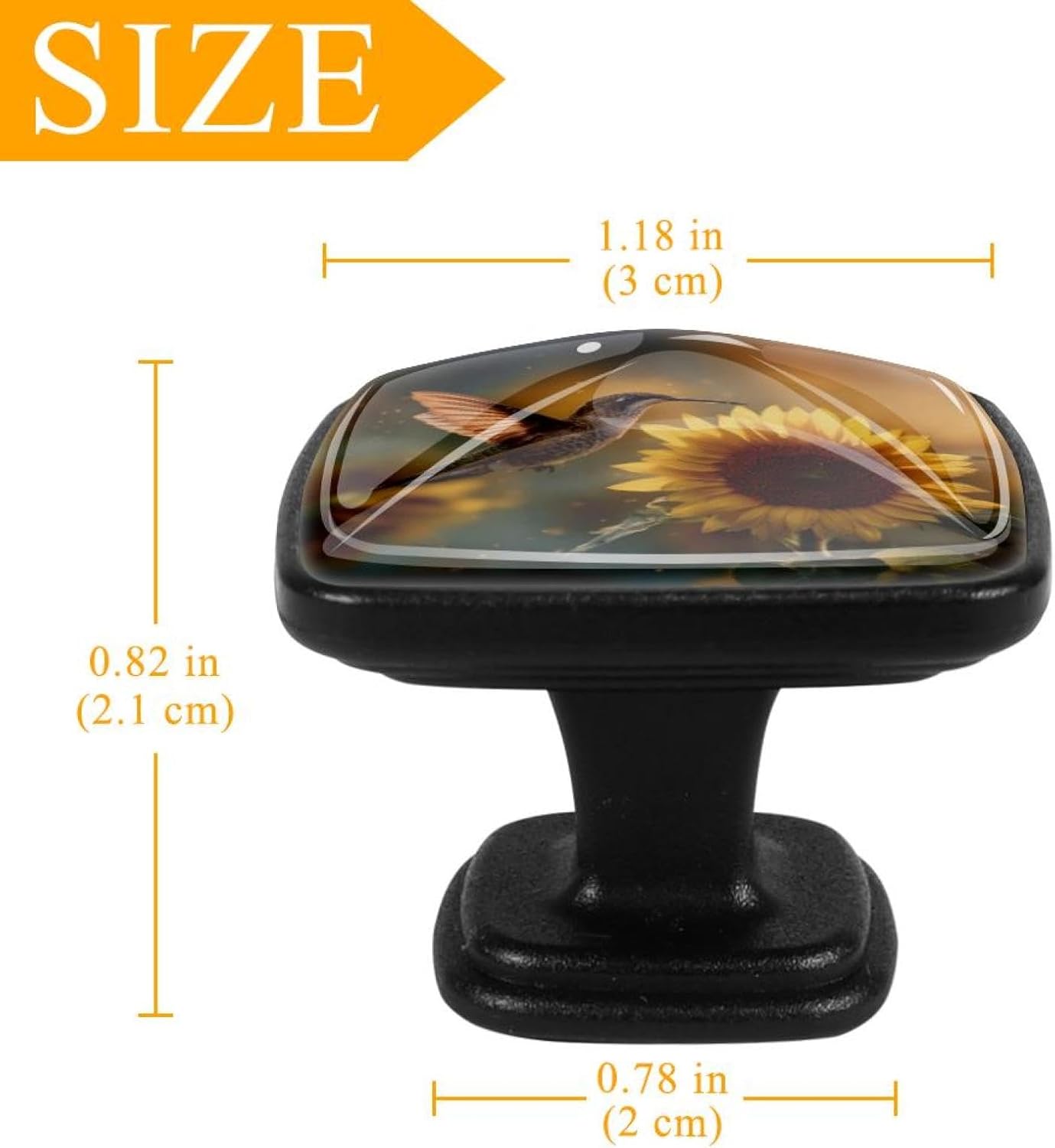 4 Pack Cabinet Knobs Drawer Pulls, 30mm Round ABS Glass Drawer Hardware Growing Butterfly Cabinet Handles with Screws for Dressers Kitchens Cupboard