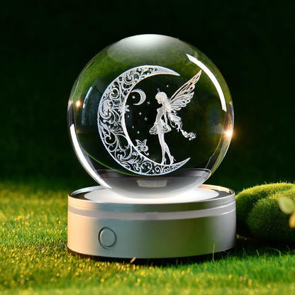 3D Solar System Crystal Ball Universe Glass Ball Space Astronomy Gift Planets Model Science Astrophysics Gifts Solar System Night Light Glass Globe Decor with 12 Colorful Modes Light Base