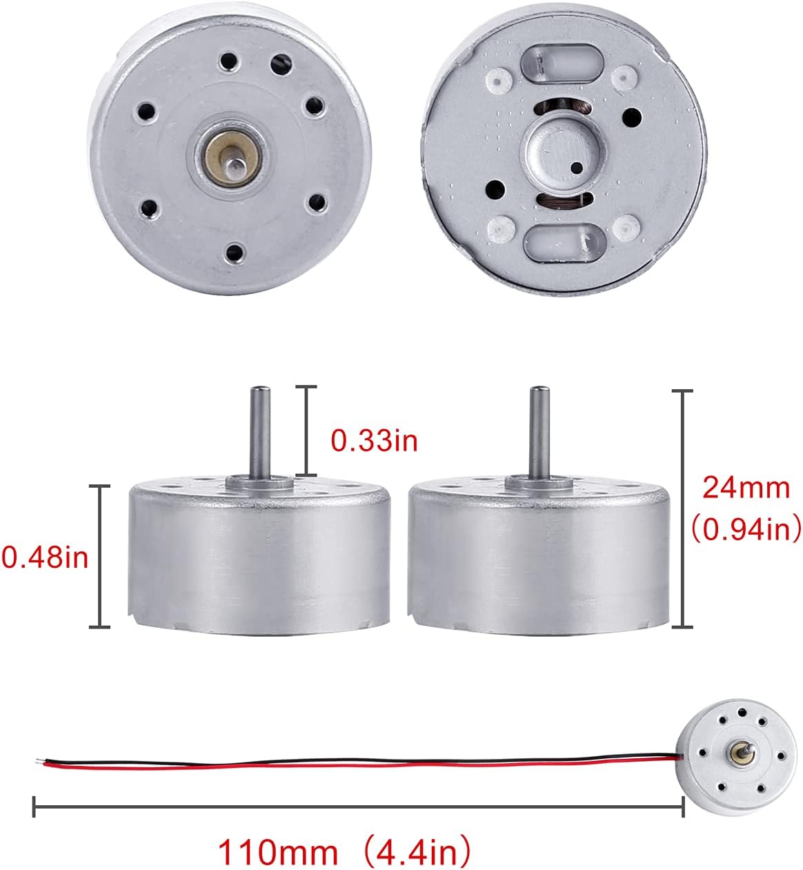 Sntieecr 6 Set 131 PCS DC Motors Kit, Mini Electric Motor 1.5-3V 15000RPM with 66 PCS Plastic Gears, Shaft Propeller, Bulbs, Buzzer Sounder, Science Experiment Set for Kid DIY STEM Engineering Project