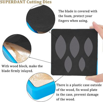 SUPERDANT Leather Cutting Dies 5 Size Leaves Earring Die Cutter Making Die Stacking Earring Cutting Machine Dangle Leather Wooden Dies Cuts for Jewelry Accessory Making Women Gifts Art Crafts DIY