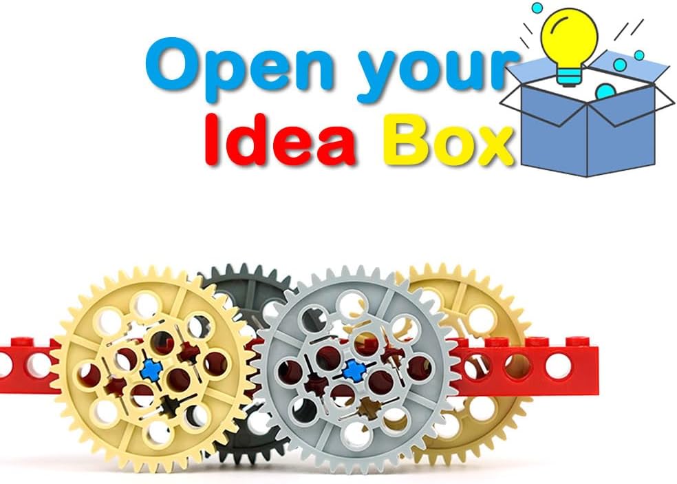 BroTex Technical-Parts-Beams-Gears Bricks Bulk Pins Connectors, Compatible with Car-Motors Accessories Building Blocks Sets MOC Buildings Toys for Adults Kids Age 6+ Toys