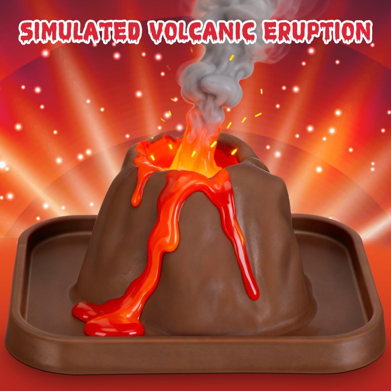 25Pcs Volcanic Model School Figure Model Experiment for Volcano Science Kit Volcano Eruption Toy DIY Demonstration Props DIY Experiment Educational Toy Stem Activity for Ages 4 to 6 Group