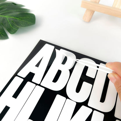 480 Pcs Waterproof 3" Vinyl Alphabet & Number Stickers - Self-Adhesive for Mailboxes, Windows, Doors, Signs, Vehicles & More, Black