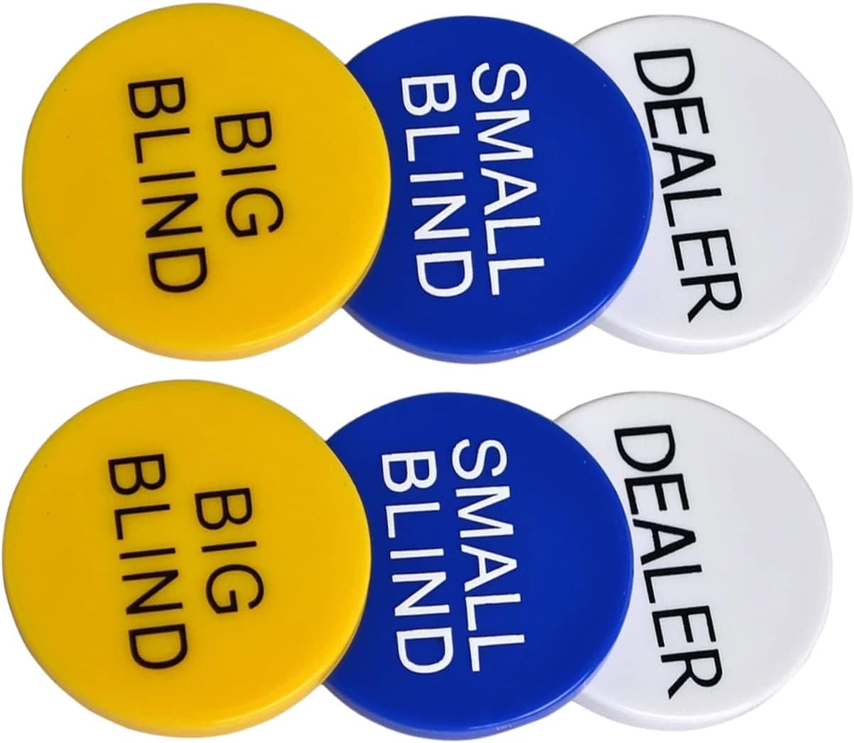 SAFIGLE 4 Sets Big and Small Blind Banker Code Texas Holdem Game Chips Bingo Game Tokens Bingo Game Supplies