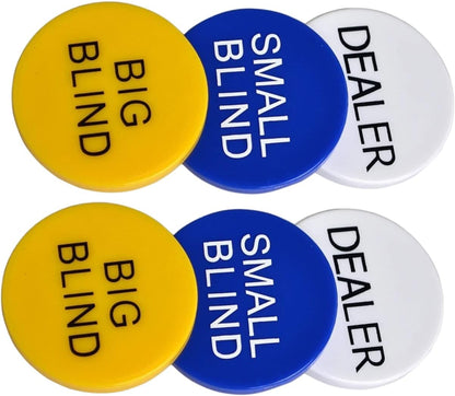SAFIGLE 4 Sets Big and Small Blind Banker Code Texas Holdem Game Chips Bingo Game Tokens Bingo Game Supplies