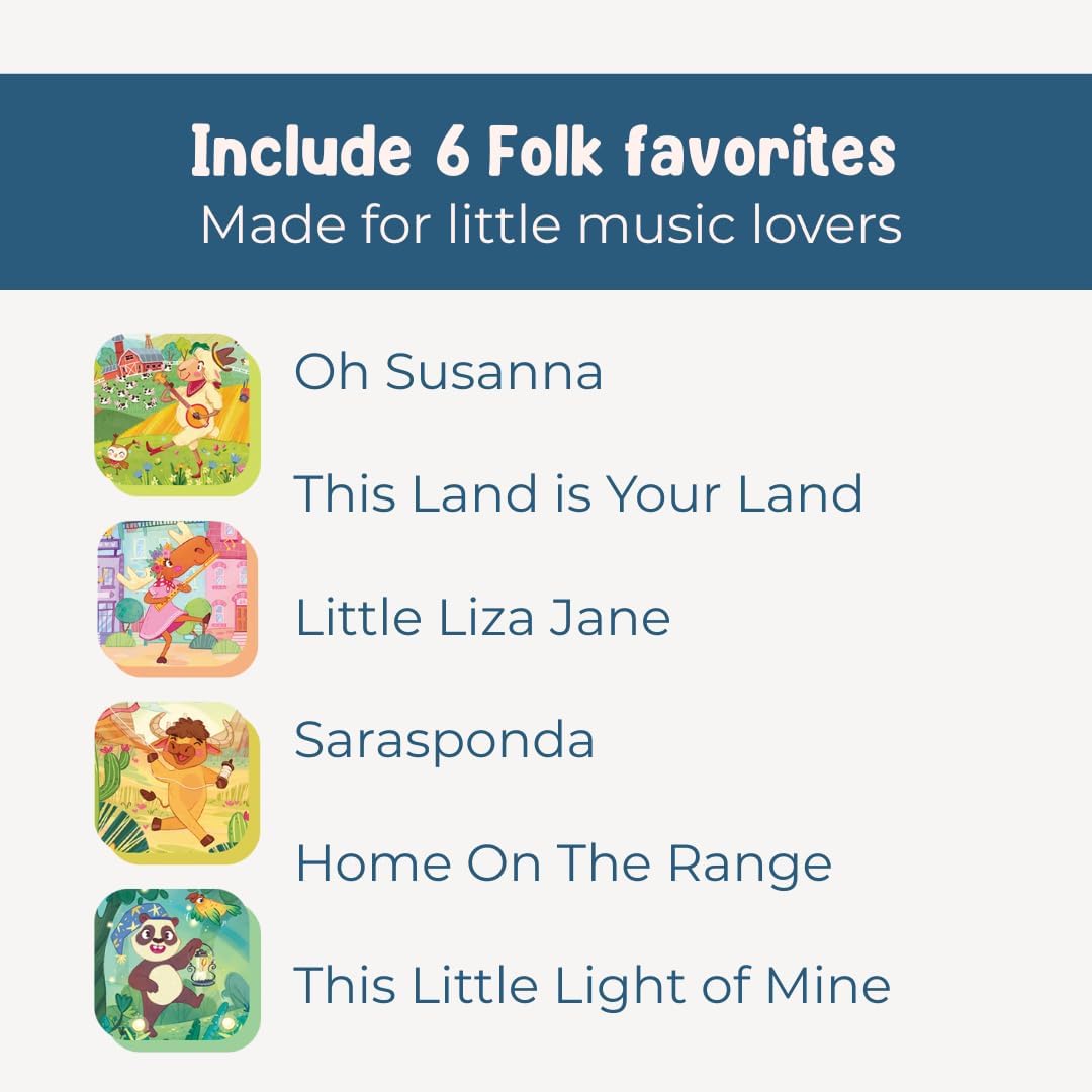 I Discover Folk Music – Sound Book for Babies & Toddlers | 6 Real American Folk Songs | Interactive Board Book with Music | Ages 0-4 | Pirouette Kids