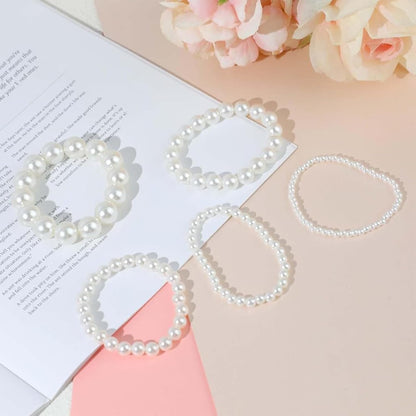 Hpebl 2136PCS Beads for Bracelets Pearl Bracelet Making Kit Friendship Bracelet Kits Bracelet Bead Kits Small Pearl Bead and Gold Beads Beading Kit for Bracelets Jewelry Making Kit