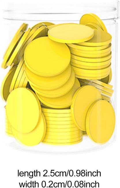 Counting Chips Math Counters 100pcs 25mm (1 inch) for Teaching Children, Lightweight Educational Manipulatives with Storage Box- Colorful
