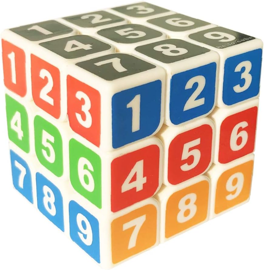 Sudoku 3x3 Magic Cube Stickerless 3x3x3 Number Speed Cube Puzzle