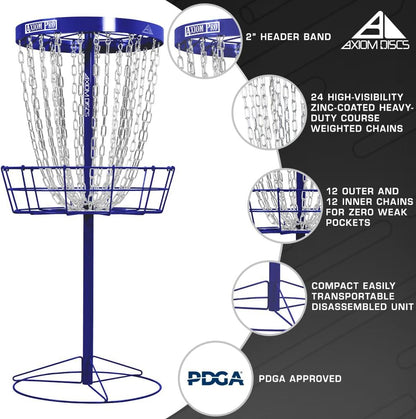 Axiom Discs Pro 24-Chain Disc Golf Basket