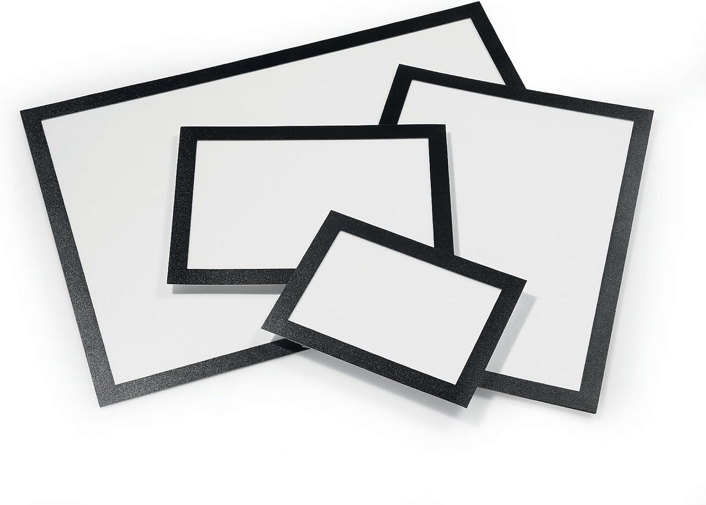 Durable Duraframe Self Adhesive Magnetic Sign Holder in Half Letter-Size 5.5" x 8.5" Inches - Black Frame - Pack of 2