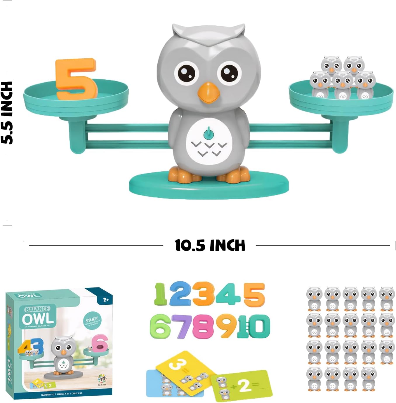 Snugzy Frog Balance Counting Toys, Number Counting Scale Games for Kids Cool Math Learning Games for Boys and Girls Preschool Kindergarten Learning STEM Montessori Educational Toys for 3+ (93 PCS)