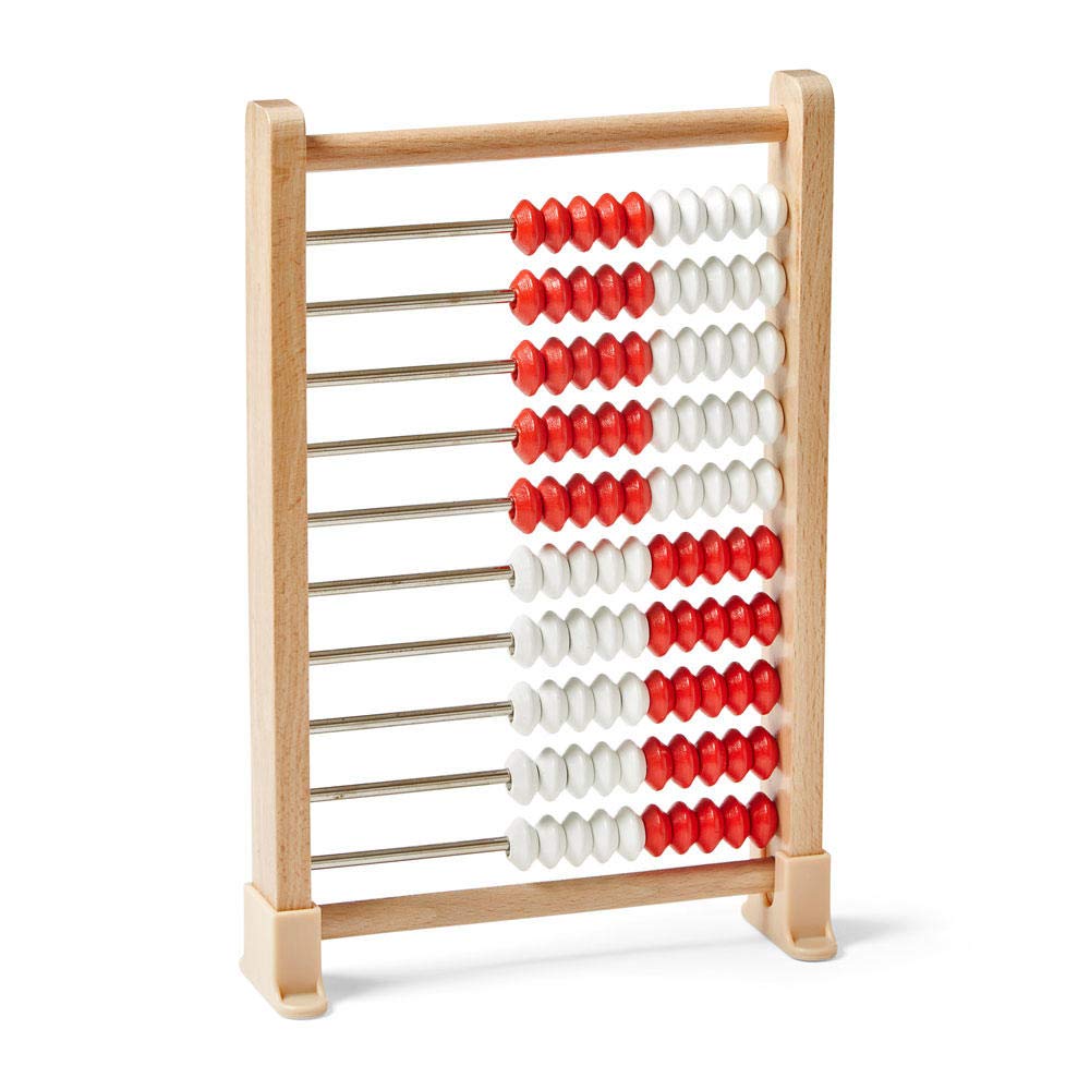 hand2mind Mini 100-Bead Wooden Rekenrek Abacus, Abacus for Kids Math, Wooden Counting Math Manipulatives, Bead Counters for Kids Math, Learn Counting and Numbers, Homeschool Supplies (Set of 1)