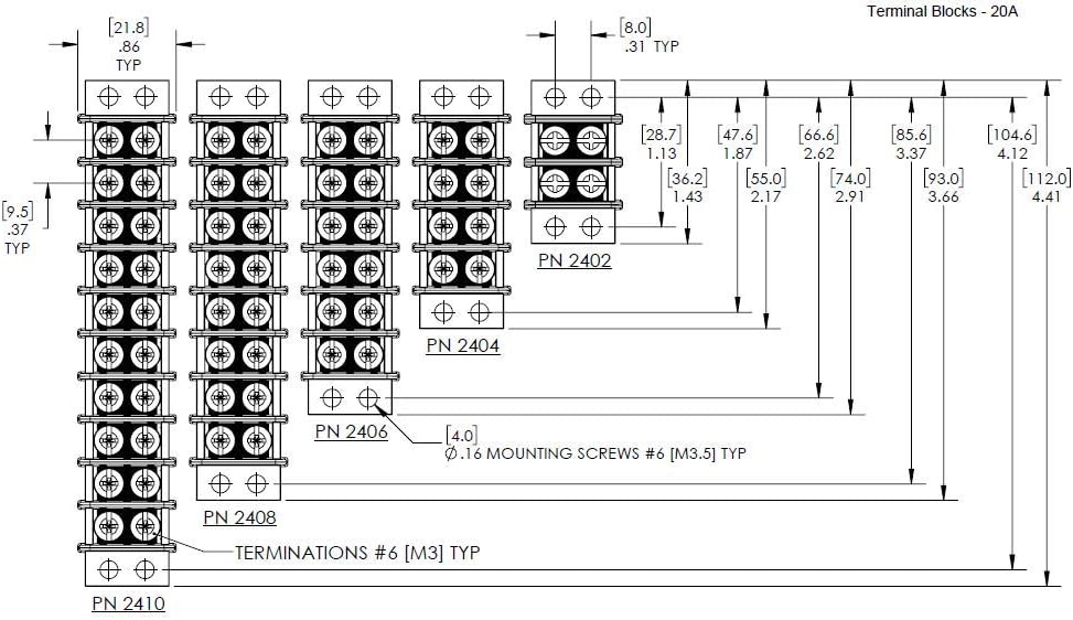 Blue Sea Systems Terminal Blocks 20A - 65A