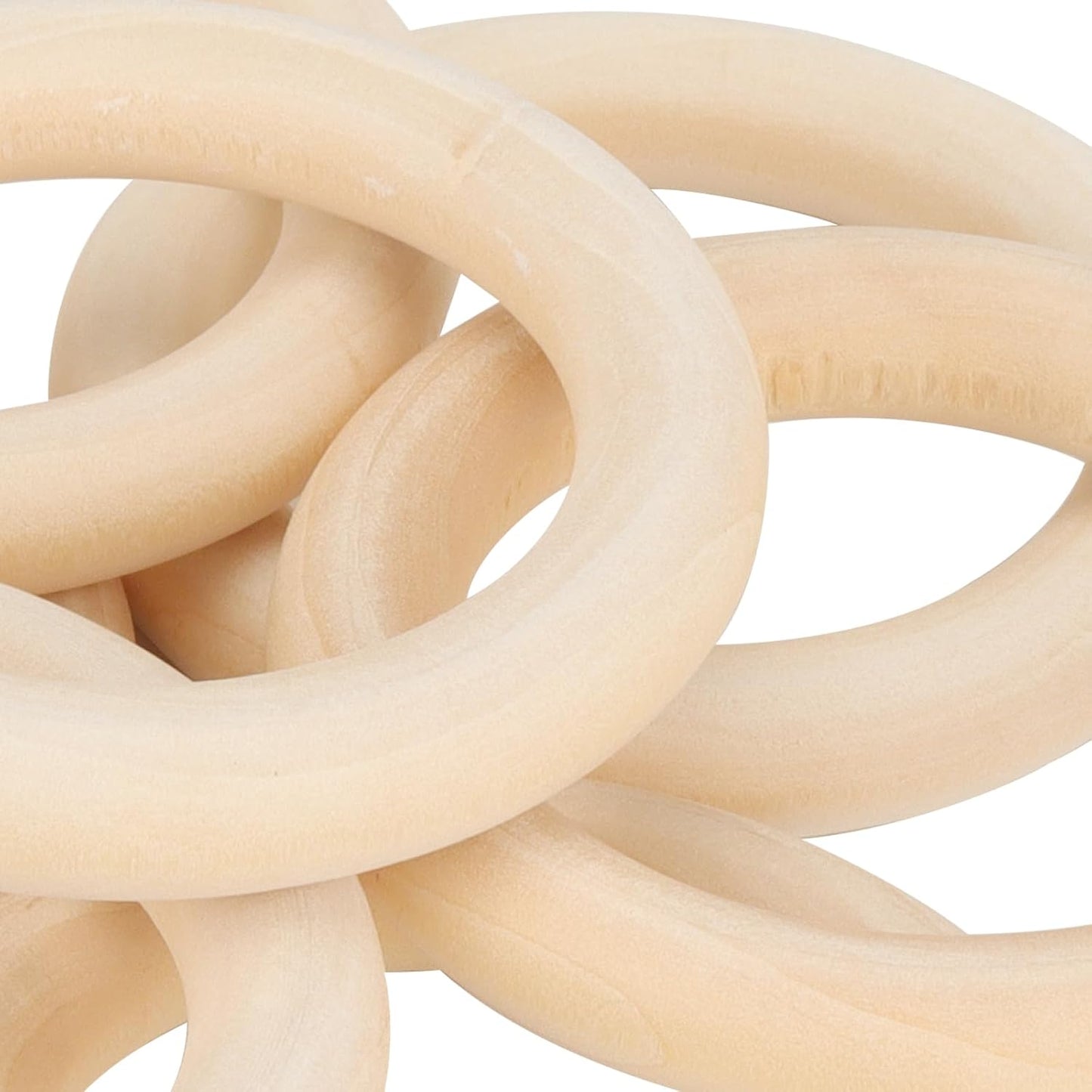 Wooden Rings, 4 Inch Diameter, 20 Pack, Unfinished Wood Ring Hoops for Macrame, Crafts