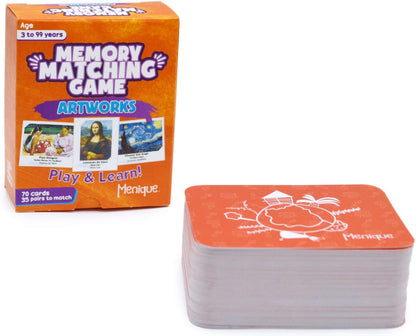 Menique Wild Animals Memory Matching Game – 80 Cards (40 Pairs) with Real Photos – Includes Educational Booklet with Animal Facts – Fun & Cognitive Game for Kids and Adults