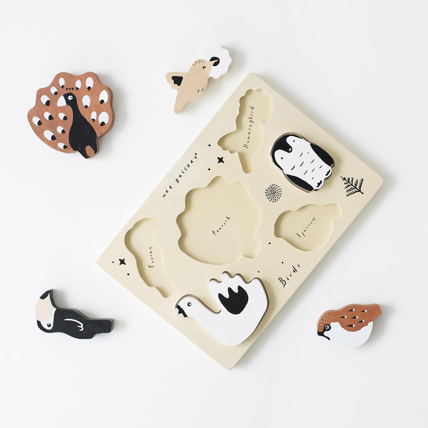 Wee Gallery Wooden Puzzles for Toddlers 1-3 – Count to Ten Ladybugs Toddler Puzzle, Puzzles for 1 Year Old & Up, Wooden Toddler Puzzle for Fine Motor Skills & Early Number Learning