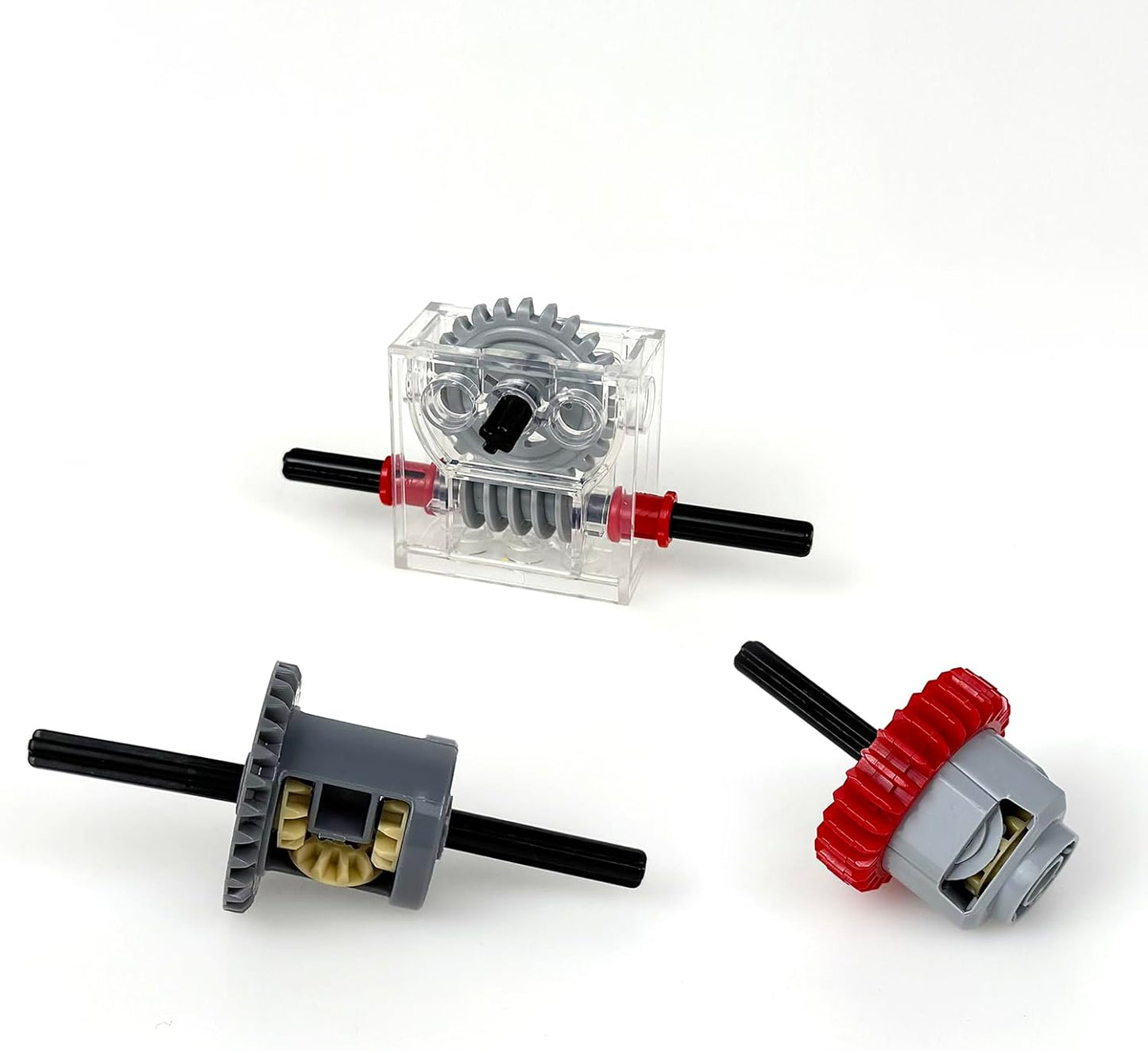 Pamvava Technical Parts Pieces, Wheels Gears and Axles Sets Chain Differantial, Car MOC Bulk Bricks Construction Blocks Toys