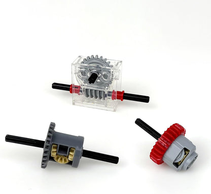 Pamvava Technical Parts Pieces, Wheels Gears and Axles Sets Chain Differantial, Car MOC Bulk Bricks Construction Blocks Toys