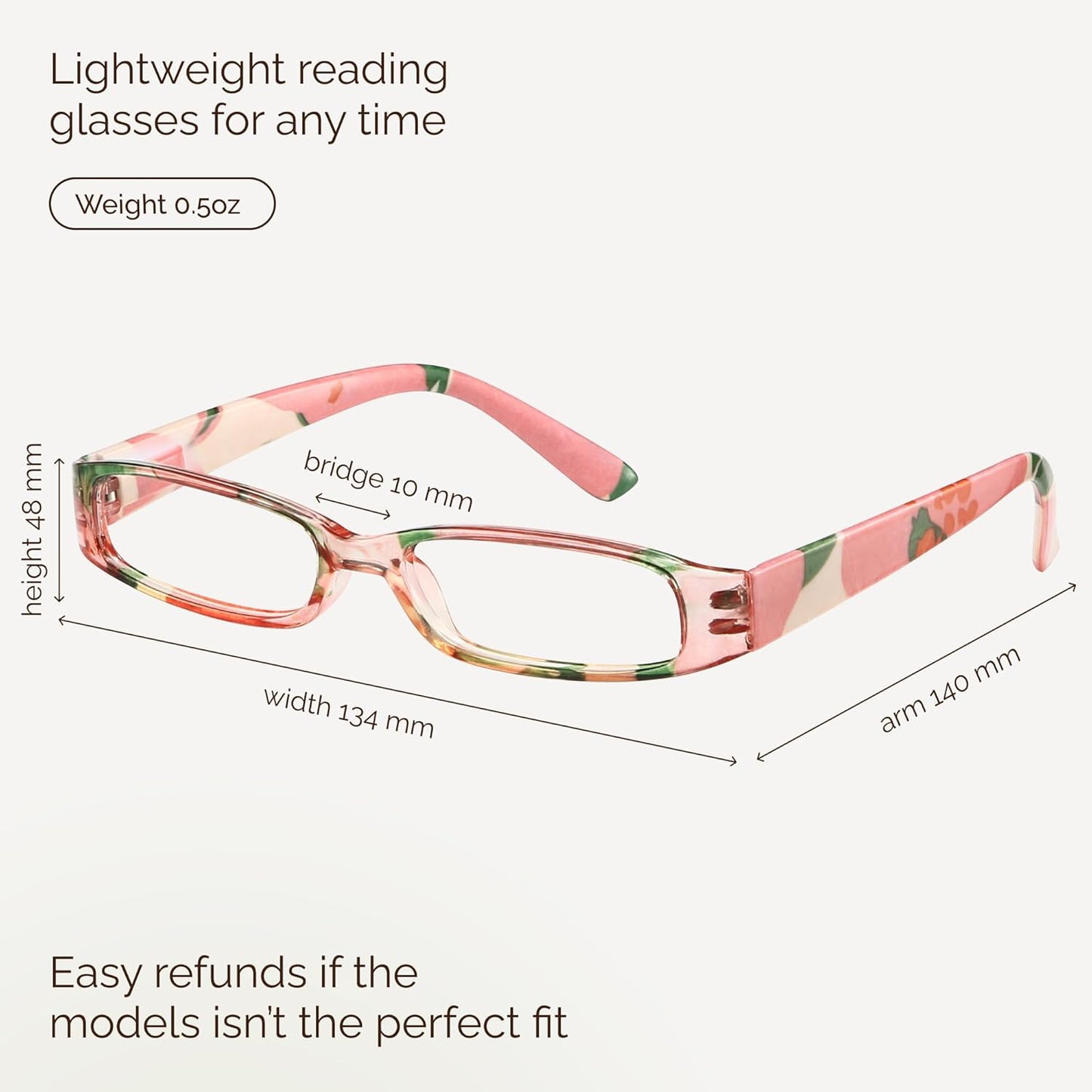 Gaoye 4-Pack Readers for Women, Blue Light Blocking Reading Glasses, Stylish Reading Glasses for Women in 4 Patterns