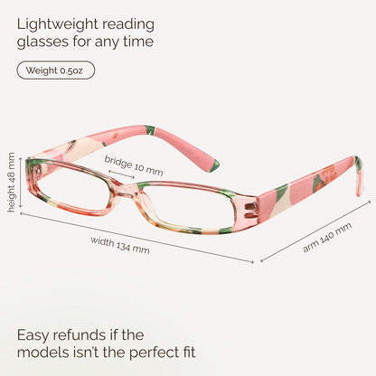 Gaoye 4-Pack Readers for Women, Blue Light Blocking Reading Glasses, Stylish Reading Glasses for Women in 4 Patterns