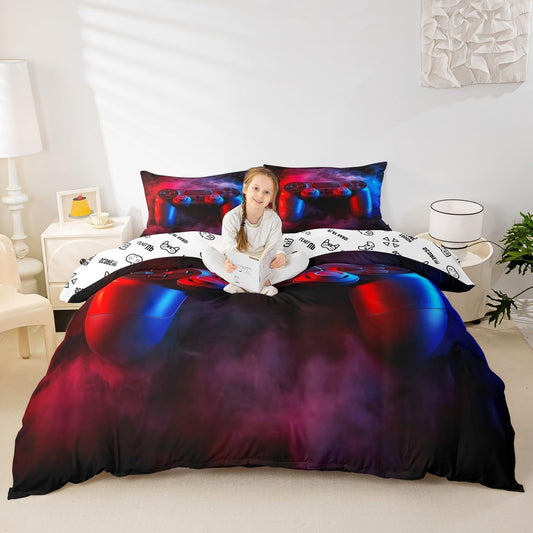 Science Duvet Cover Full Size, Periodic Table of Elements Bedding Sets Chemistry Lovers Learning Image, Kids Teens Adult Bedroom Decorative 3 Piece Bedding Set with 2 Pillowcases, Blue Purple - Colors B