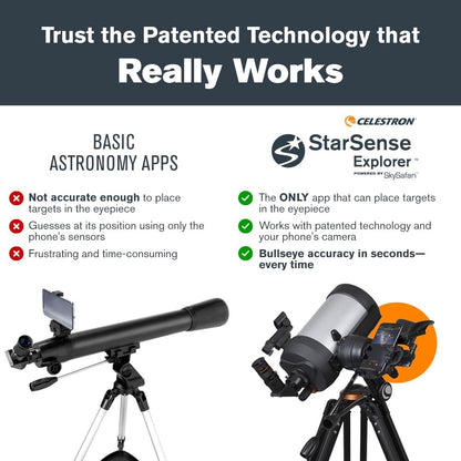 Celestron StarSense Explorer DX 130AZ App-Enabled Telescope – 130mm Newtonian Reflector with Smartphone Dock & StarSense App – iPhone & Android Compatible – Easy-to-Use for Beginners