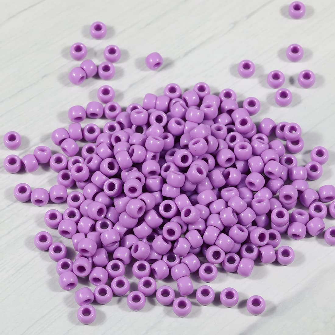 Bala&Fillic 6x9mm Army Green Pony Beads with Smooth Surface 1000pcs Crayon Color Craft Beads (Army Green)