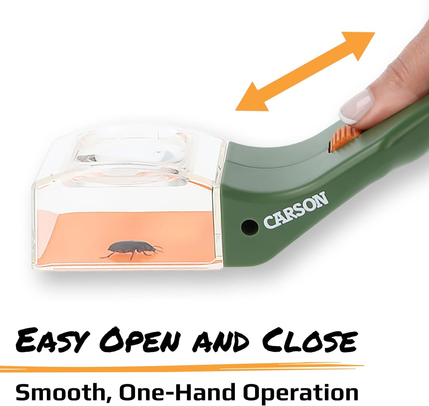Carson BugView 5X Magnifying Glass Quick-Release Bug Catcher Indoor and Outdoor Tool for Kids or Adults (HU-10)