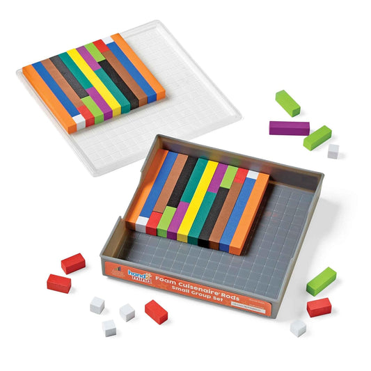 hand2mind Foam Cuisenaire Rods Small Group Set, Teaching Fraction Bars, Montessori Math Manipulatives, Math Teacher Must Haves Elementary, Kindergarten Homeschool Supplies (6 Sets of 74)