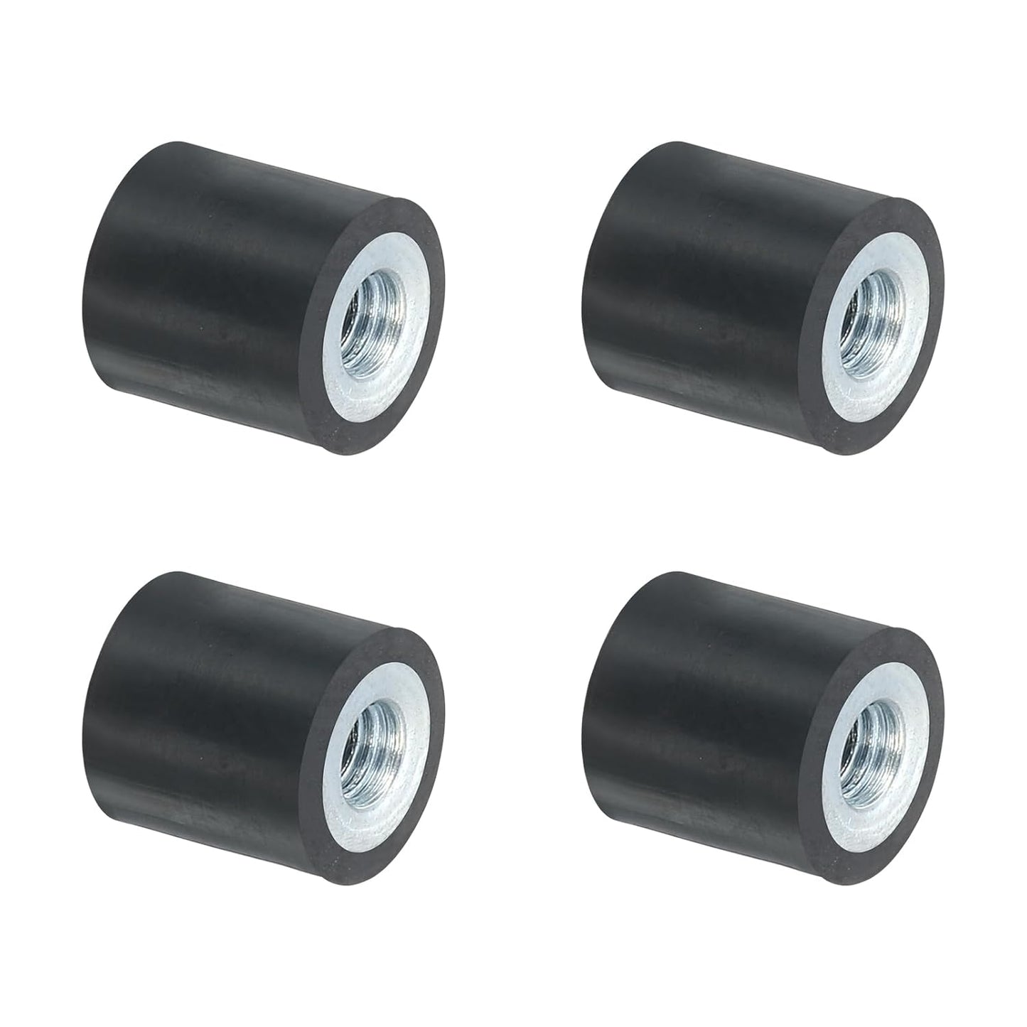 uxcell 4Pcs 20 x 10mm M6 Female Thread Rubber Mounts, Vibration Isolator, Replaces Anti Vibration Pads Flat Silent Block Base Block