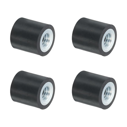 uxcell 4Pcs 20 x 10mm M6 Female Thread Rubber Mounts, Vibration Isolator, Replaces Anti Vibration Pads Flat Silent Block Base Block