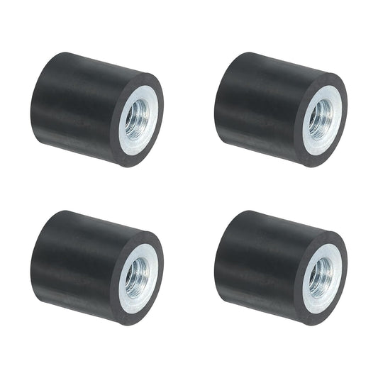 uxcell 4Pcs 20 x 10mm M6 Female Thread Rubber Mounts, Vibration Isolator, Replaces Anti Vibration Pads Flat Silent Block Base Block