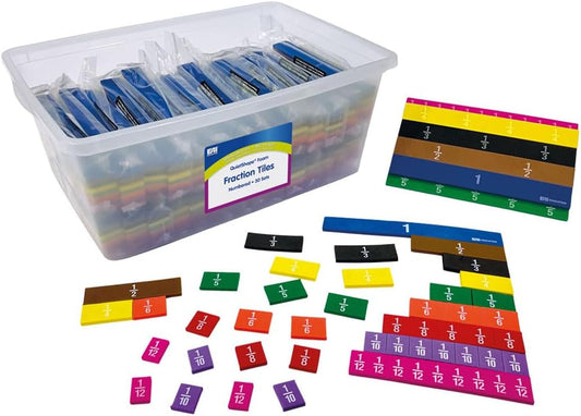 EAI Education QuietShape Foam Fraction Tiles: Numbered - 30 Sets of 51 in Tub