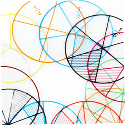 Homoyoyo 10 Sets 1 Fraction Teaching Color Coded Fraction Circles for Math Learning Engaging Study Accessory for Teaching Numeracy Concepts and Operations