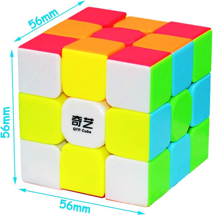 TANCH QIYI Speed Cube 2X2X2 No Stickers Magic Cube Puzzle Toy for Kids & Adults (Colorful)…