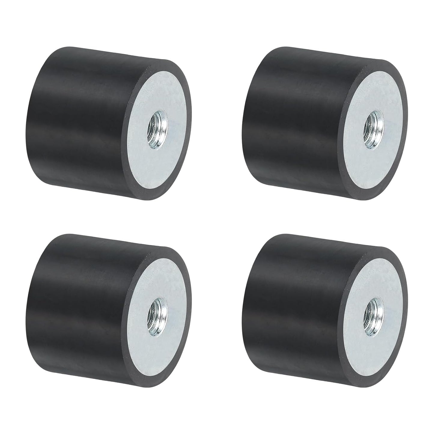 uxcell 4Pcs 20 x 10mm M6 Female Thread Rubber Mounts, Vibration Isolator, Replaces Anti Vibration Pads Flat Silent Block Base Block