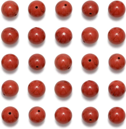 NCB 100pcs Original Natural Stone Beads Gemstone Round Loose Beads 6mm 8mm 10mm (Blue Aventurine, 6mm 100Beads) - Colors B