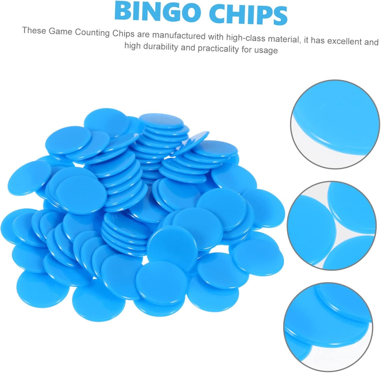 BESPORTBLE Bingo Counting Chips Game Markers for Smooth Surface Counting for Math Learning and Grouping Activities