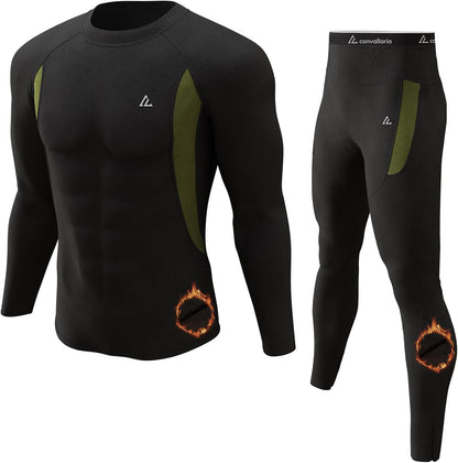 CL convallaria Thermal Underwear Long Johns Set Mens Winter Gift Hunting Gear Sport Base Layer Bottom Top - Colors B