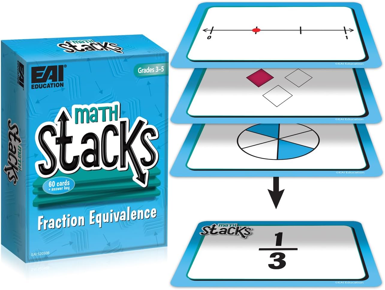 EAI Education Math Stacks Fraction Equivalence Game: Grades 3-5