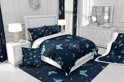 Drum Kit Duvet Cover,Kids Musical Instruments Bedding Set,Rock Music Comforter Cover for Boys Girls Room Decor,Neon Lighting Lightweight Bedspread Cover Twin Size with 1 Pillow Case(No Comforter)