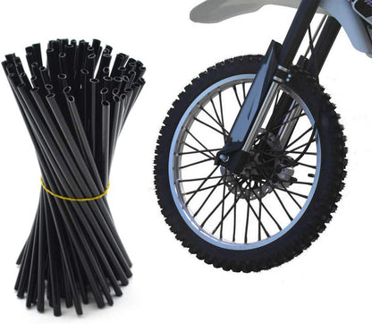 Super Pop Bicycle Spoke Skins Wraps Compatible with Schoolmate Bike Fans- Colorful Bike Wheel Decoration-72 Pcs(Red)