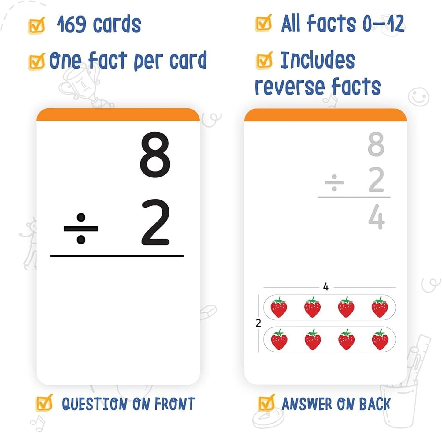 merka Math Flash Cards, 169 Flashcards in Total, Multiplication Learning Mathematics, Create Game for Kids, Classroom and Homeschool Toys, 1st to 4th Graders, Ages 4-14