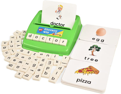 BOHS Literacy Wiz Fun Game - See and Hide Spell - Lower Case Flash Cards - Preschool Language Learning Educational Toys