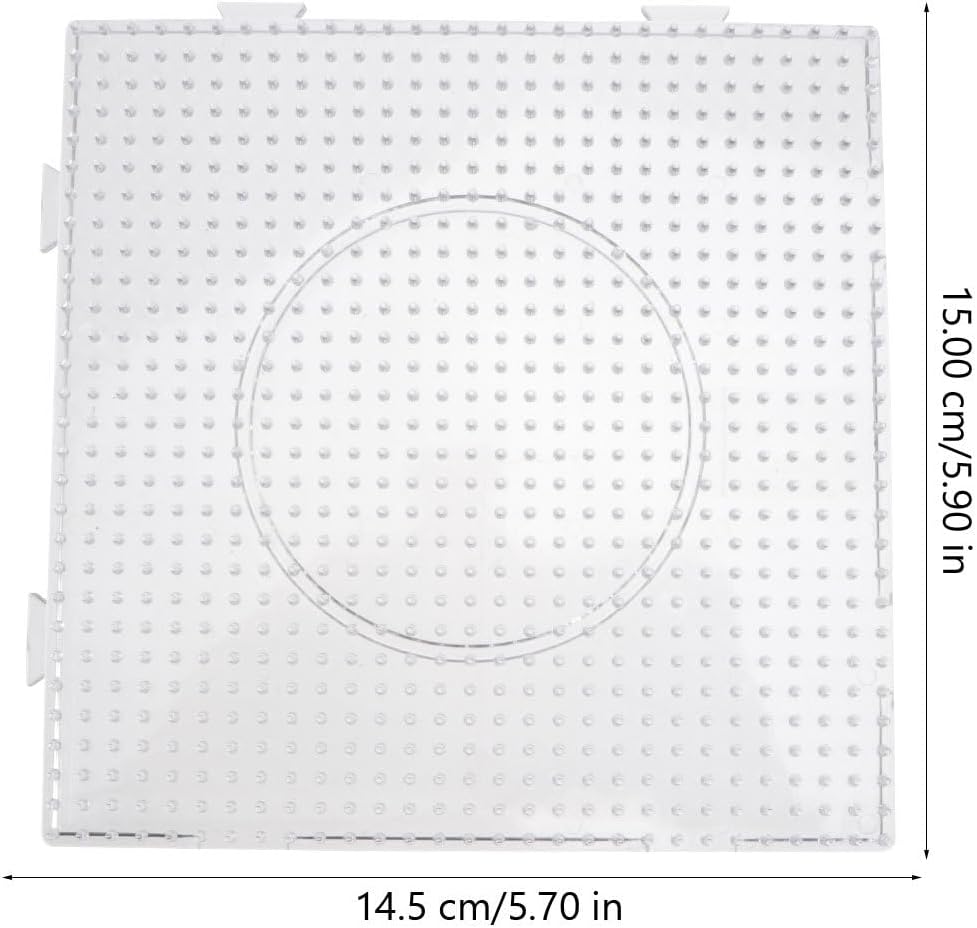 GALPADA 14Pcs Fuse Beads Boards Set with Interlocking Plastic Pegboards and Tweezers Kids Craft Beading DIY Educational Tool for Creative Projects