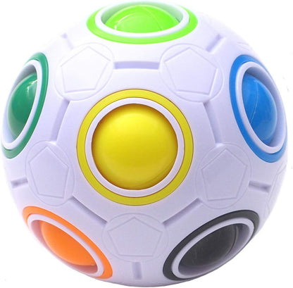 TANCH Magic Rainbow Ball Puzzle Cube Fidget Stress Relief Ball Brain Teasers Games Toys for Kids Adults (12 Holes)