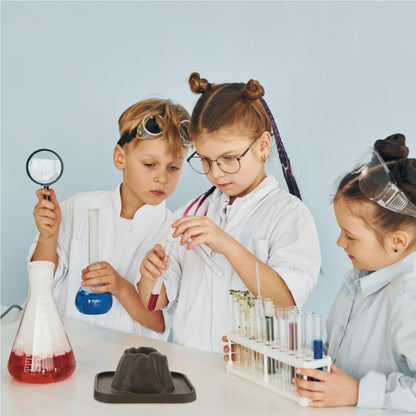 Kisangel 5pcs Erupting Volcano Science Kit, Volcano Eruption Model Scientific Educational Geography Tool for Home School Experiment Accessories