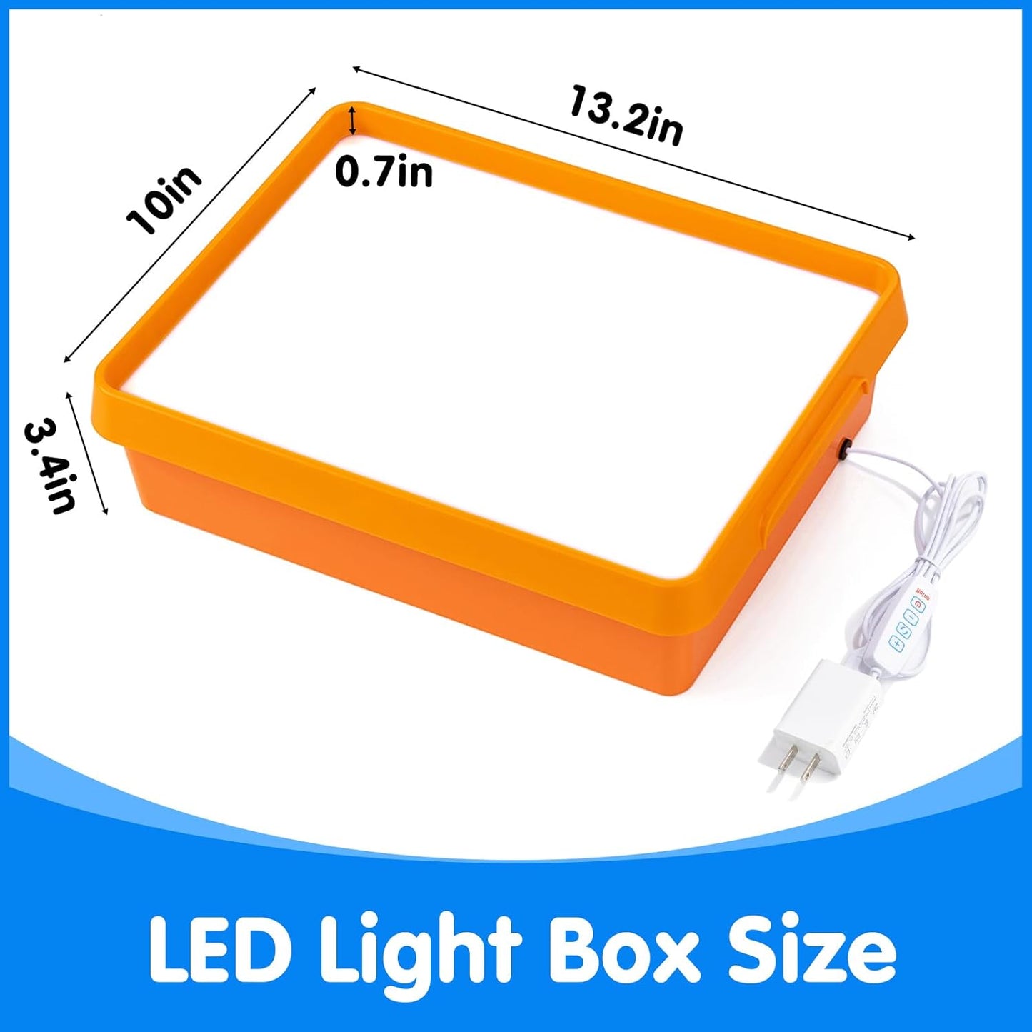 Odoorgames Light Box with Shapes & Cards Set – Light Table for Kids, Educational Toys for Tracing, Sensory Play & Early Learning (Cyan)