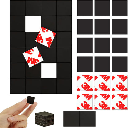 Magnetic Squares with Adhesive Backing(36PCS Each 1.5" x1.5"),Pre-Cut Self Sticky Magnets as Back to School Supplies,Peel and Stick for Cards/Picture/Poster (80mil Magnet)